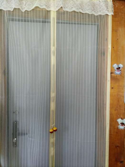 Фотография покупателя товара Сетка москитная для дверей, 90×210 см, на магнитах, бежевая - Фото 1