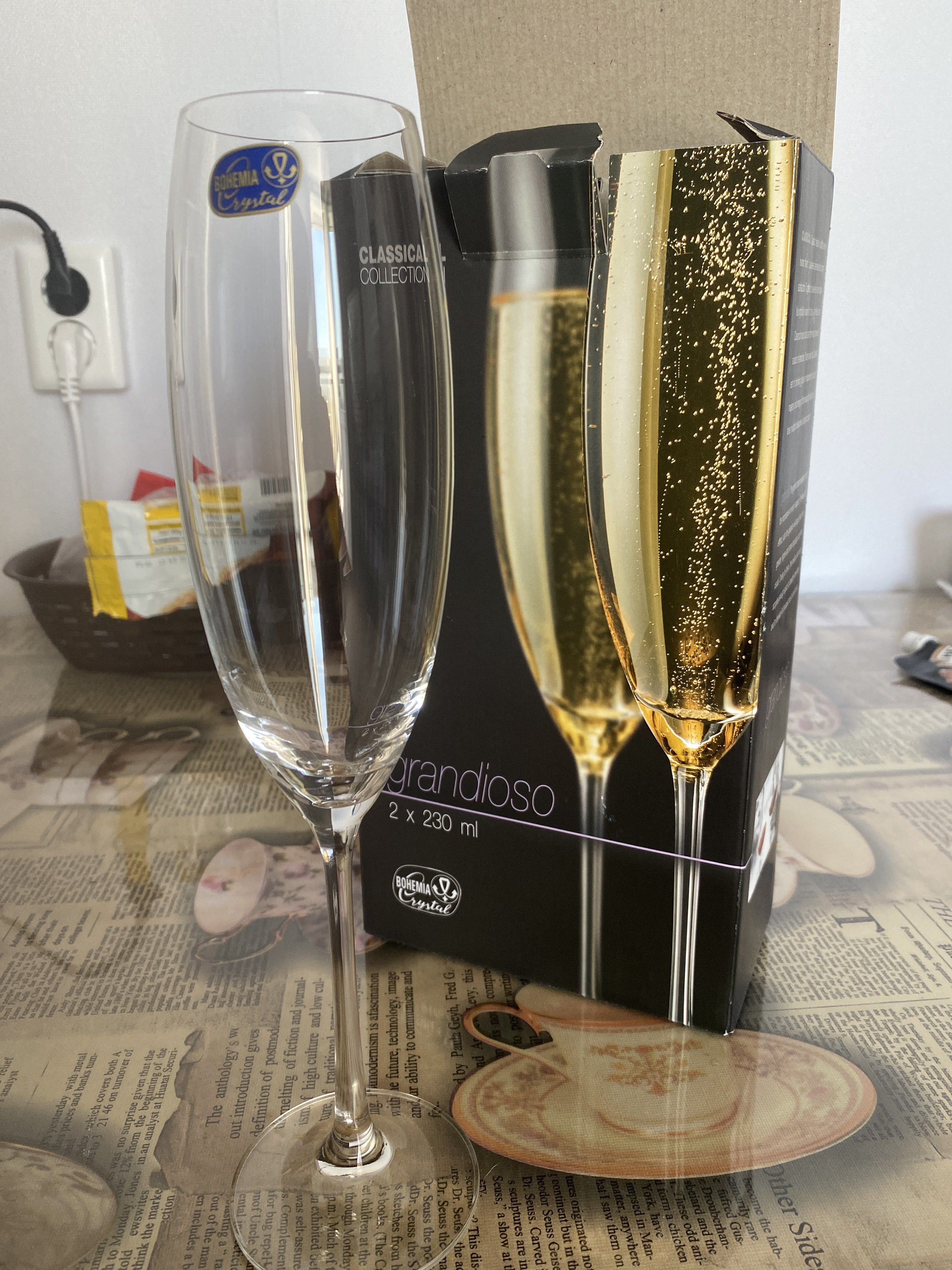 Фотография покупателя товара Набор бокалов для шампанского «Грандиосо», 230 мл, 2 шт - Фото 1