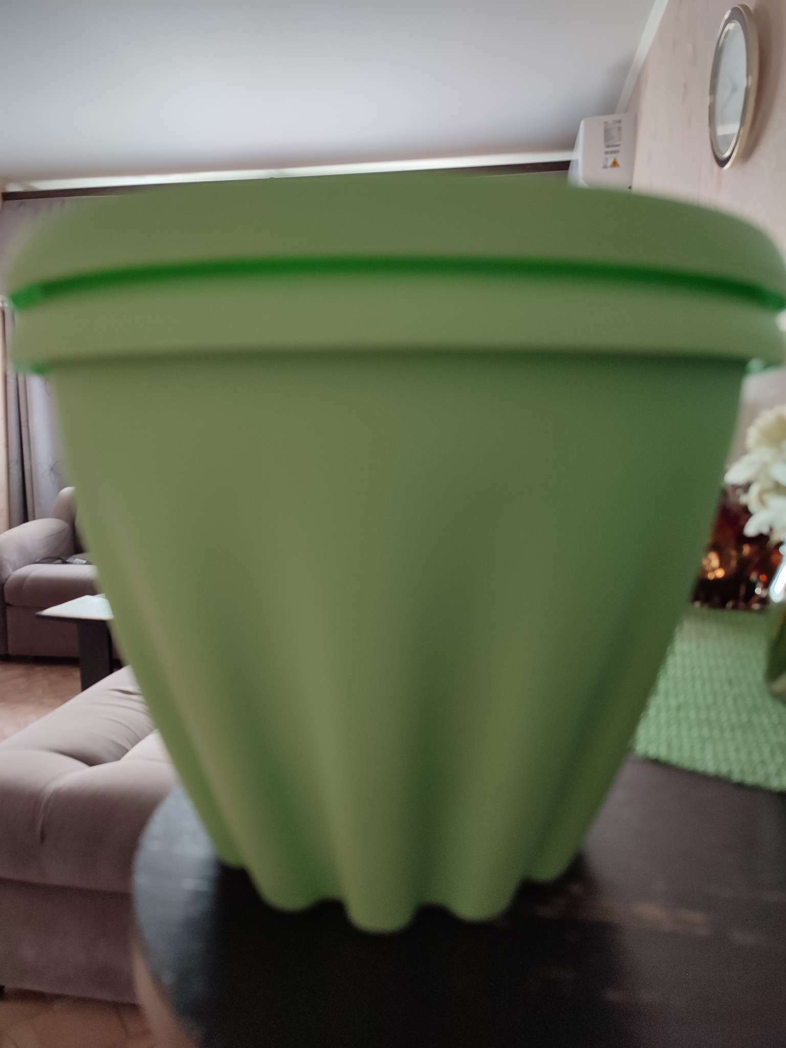Фотография покупателя товара Горшок для цветов с поддоном «Знатный», 3,9 л, d=22,5 см, цвет зелёный - Фото 1