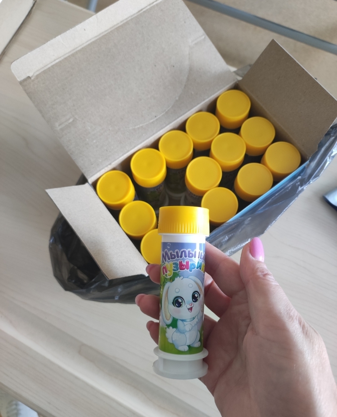 Фотография покупателя товара Мыльные пузыри «Милый зайчик», 45 мл - Фото 2