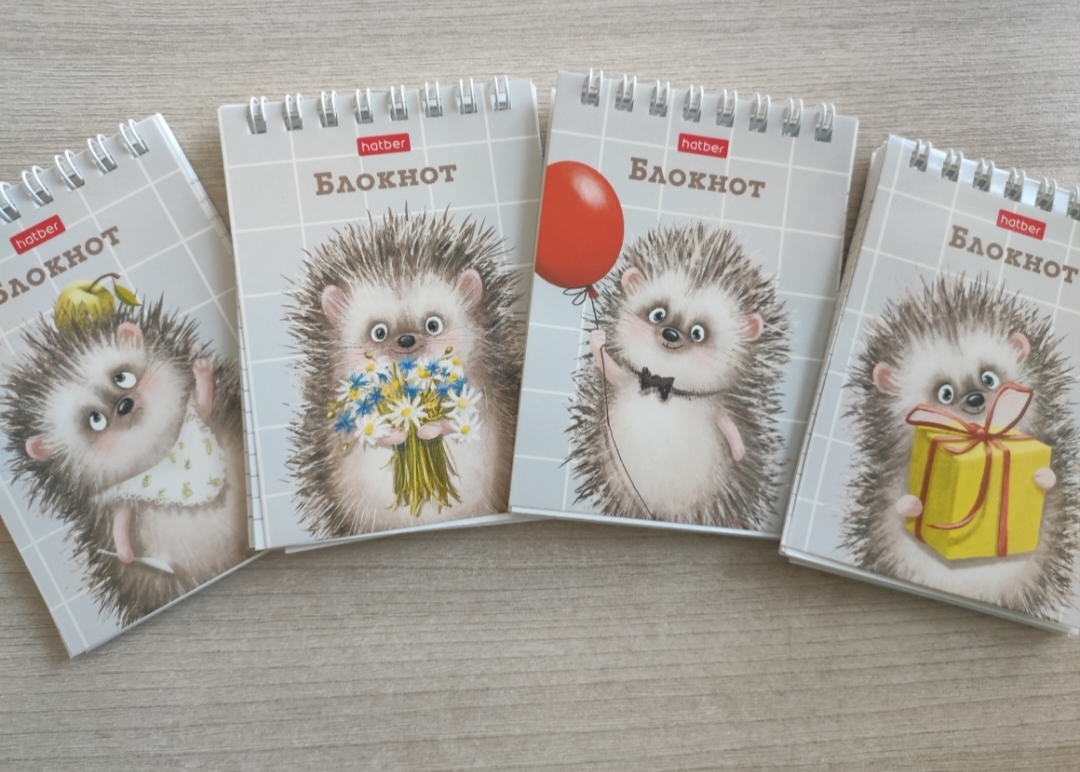 Фотография покупателя товара Блокнот А7, 40 листов на гребне в клетку «Хорошо быть ёжиком», обложка мелованный картон, блок офсет 65 г/м² - Фото 1