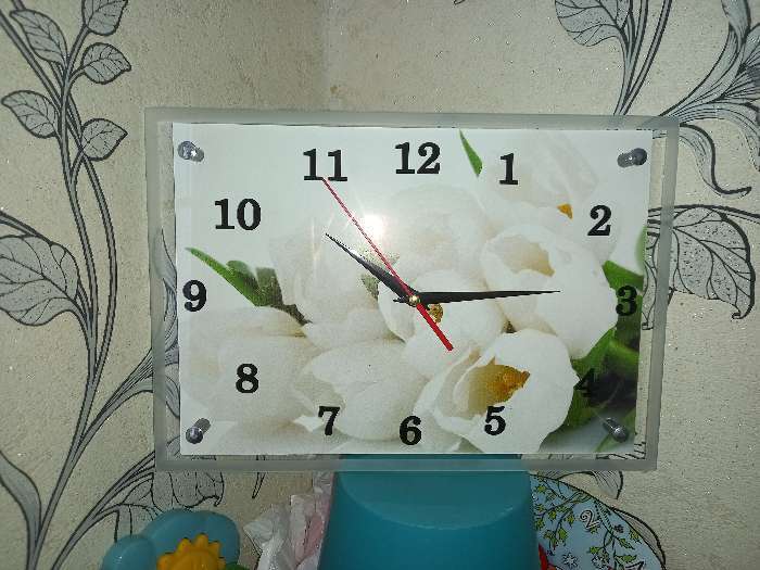 Фотография покупателя товара Часы настенные, серия: Цветы, "Тюльпаны", 25х35 см - Фото 1