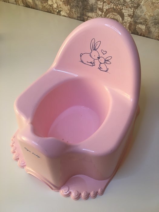Фотография покупателя товара Горшок детский музыкальный «Кролики», цвет розовый - Фото 2