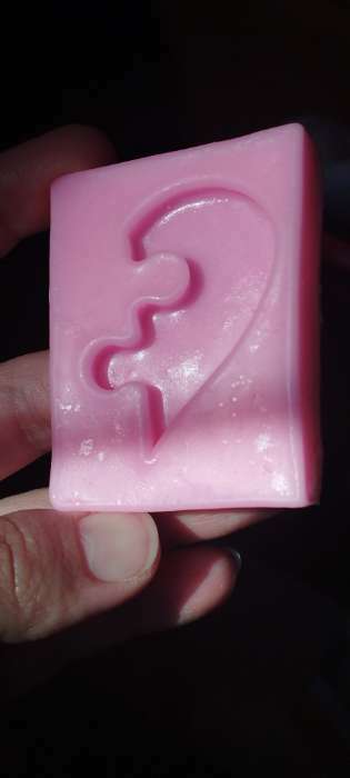 Фотография покупателя товара Молд «Половинки», силикон, 6×4,5×0,9 см, цвет розовый - Фото 2