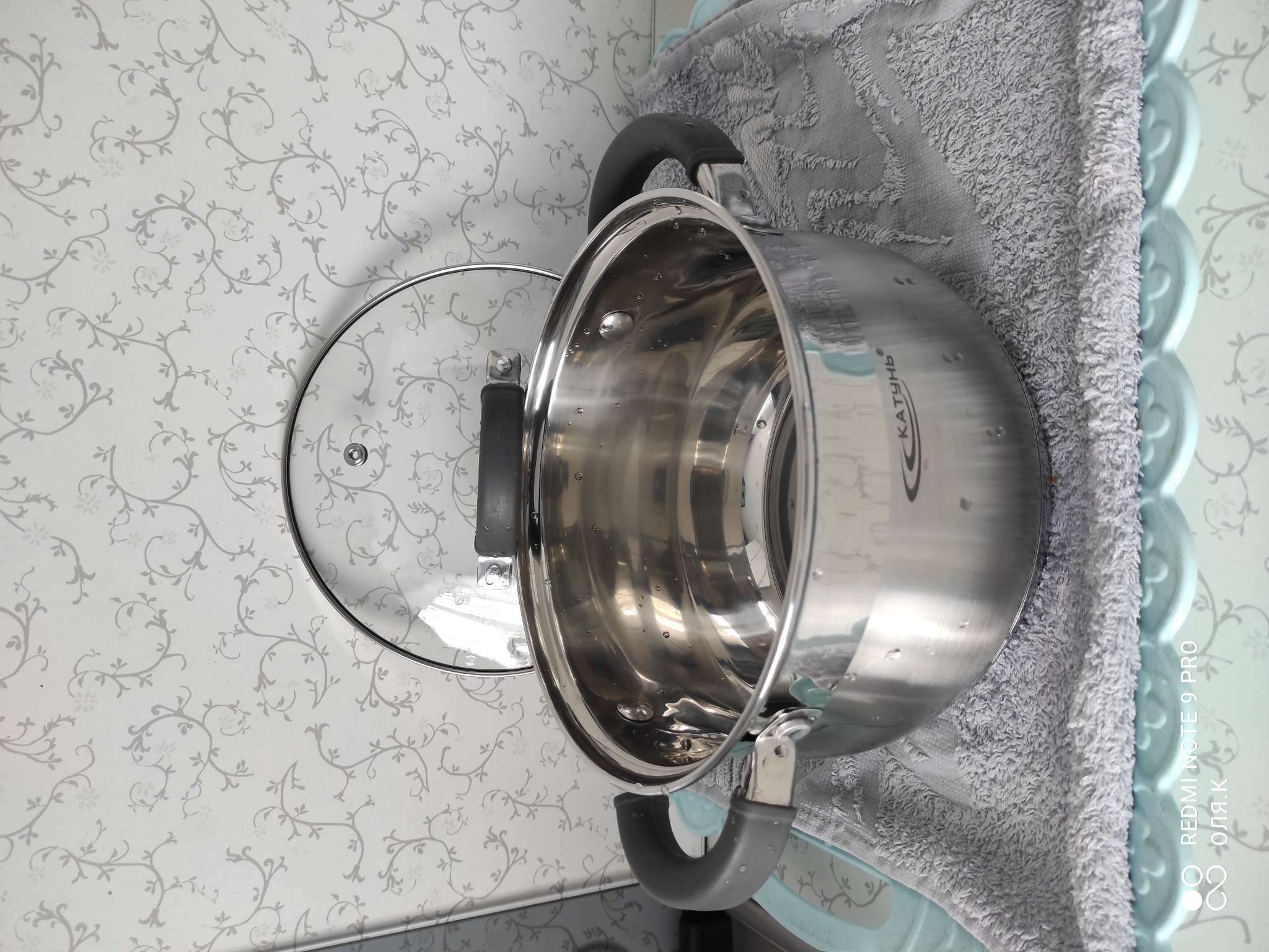 Фотография покупателя товара Кастрюля «Ирида», 2,9 л, d=18 см, с теплораспределительным слоем, стеклянная крышка, индукция - Фото 5