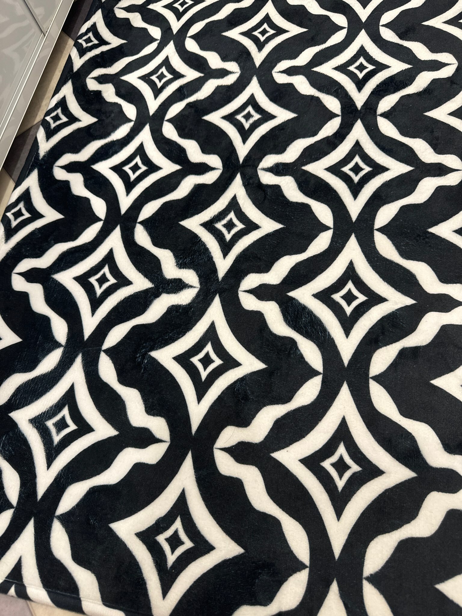 Фотография покупателя товара Коврик для ванной «Этель. Узор», 80×50 см, велюр - Фото 2