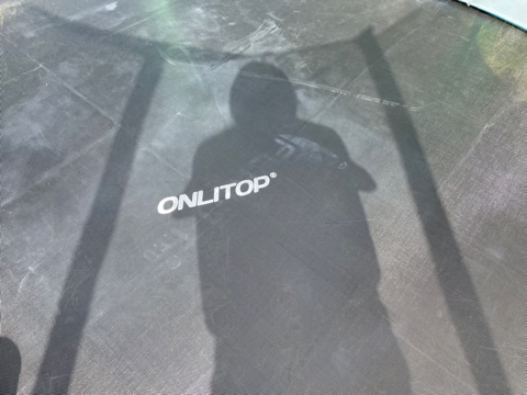 Фотография покупателя товара Батут ONLYTOP, d=305 см, высота сетки 173 см, с лестницей, цвет серый/салатовый