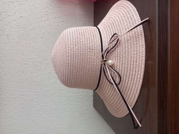 Фотография покупателя товара Шляпа женская с бантиком MINAKU цвет розовый, р-р 56-58 - Фото 1