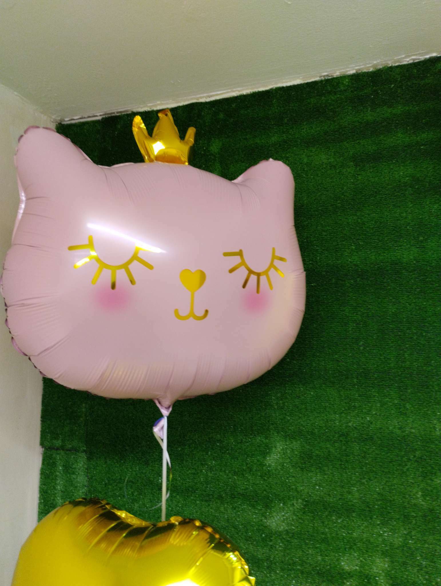 Фотография покупателя товара Воздушный шар фольгированный 32" «Кошечка-королева розовая» - Фото 2