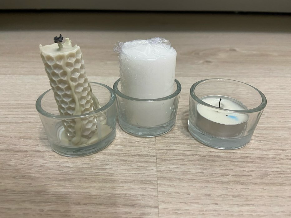 Фотография покупателя товара Стеклянный подсвечник на 1 свечу «Стиль», d=4.5 см - Фото 1