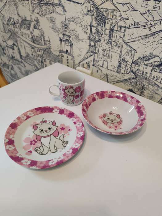 Фотография покупателя товара Набор посуды, 3 предмета: кружка 200 мл, тарелка 17 см, салатник 350 мл, Холодное сердце - Фото 4