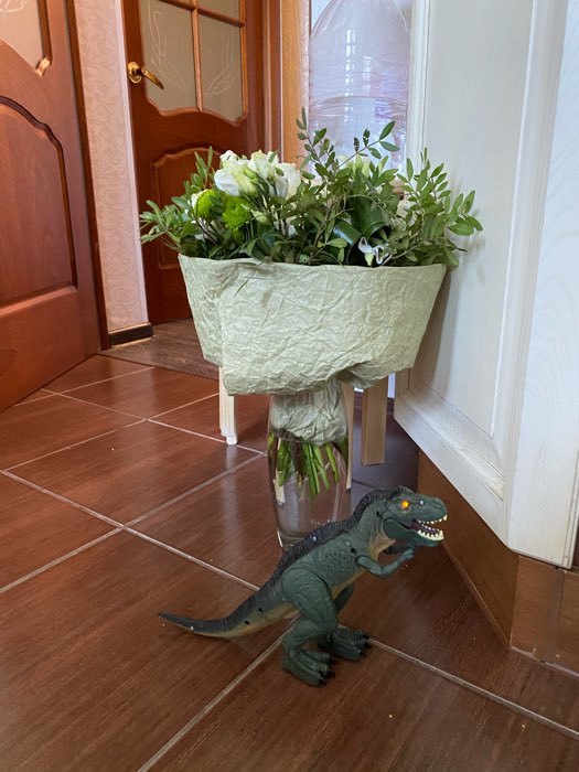 Фотография покупателя товара Динозавр «Рекс», работает от батареек, световые и звуковые эффекты - Фото 4