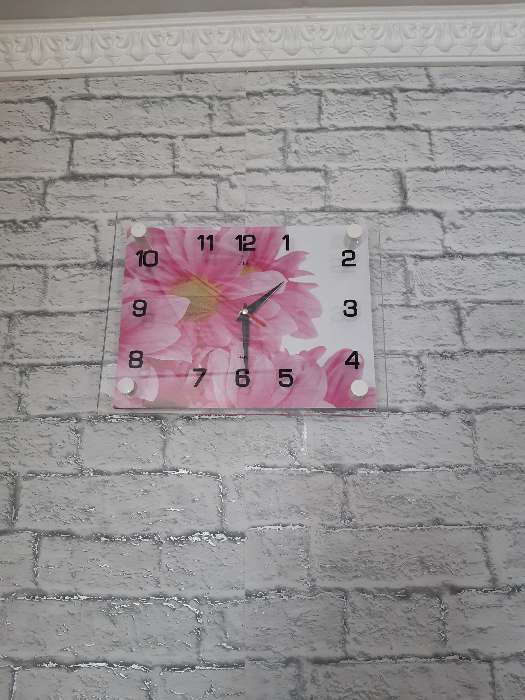Фотография покупателя товара Часы настенные: Цветы, бесшумные, 20 х 26 см - Фото 4