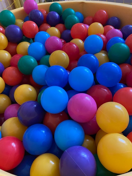 Фотография покупателя товара Шарики для сухого бассейна с рисунком, диаметр шара 7,5 см, набор 500 штук, цвет разноцветный - Фото 18