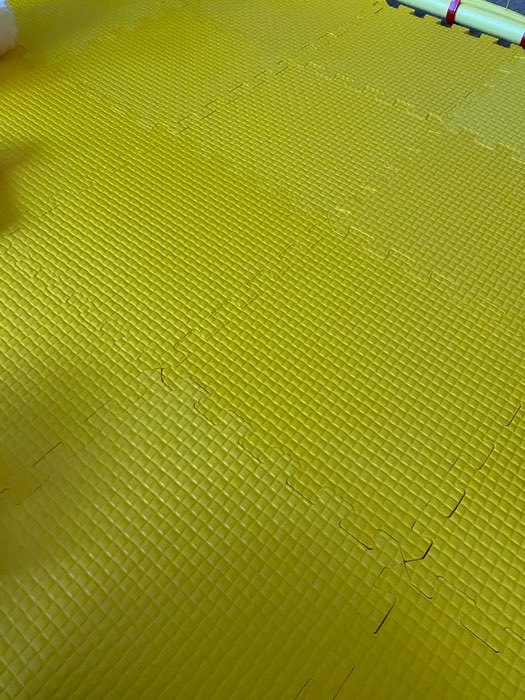 Фотография покупателя товара Детский коврик-пазл (мягкий), 9 элементов, толщина 1,8 см, цвет жёлтый, термоплёнка - Фото 1