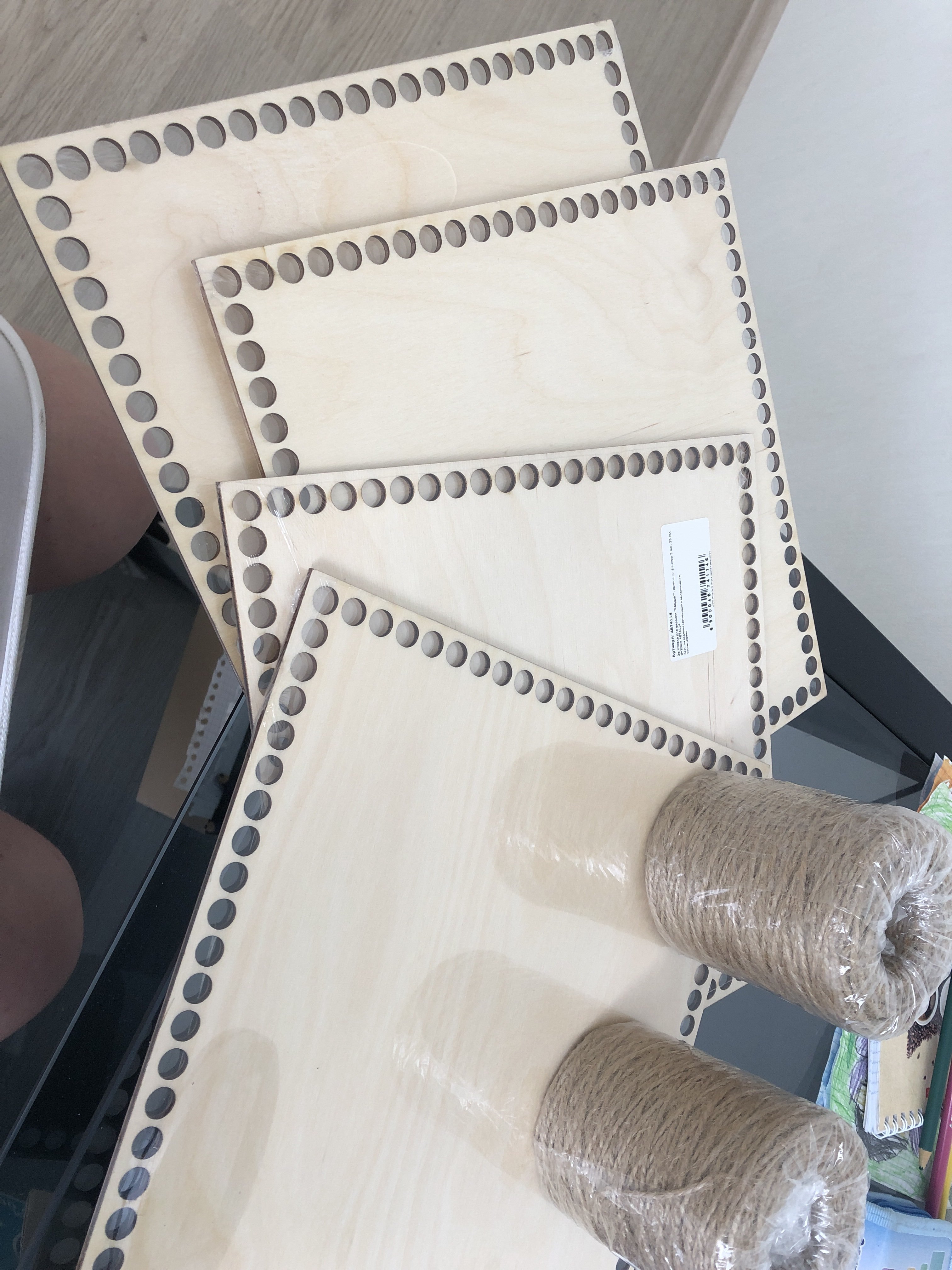 Фотография покупателя товара Заготовка для вязания "Квадрат", донышко лхдф белый, 25 см, d=10мм - Фото 1