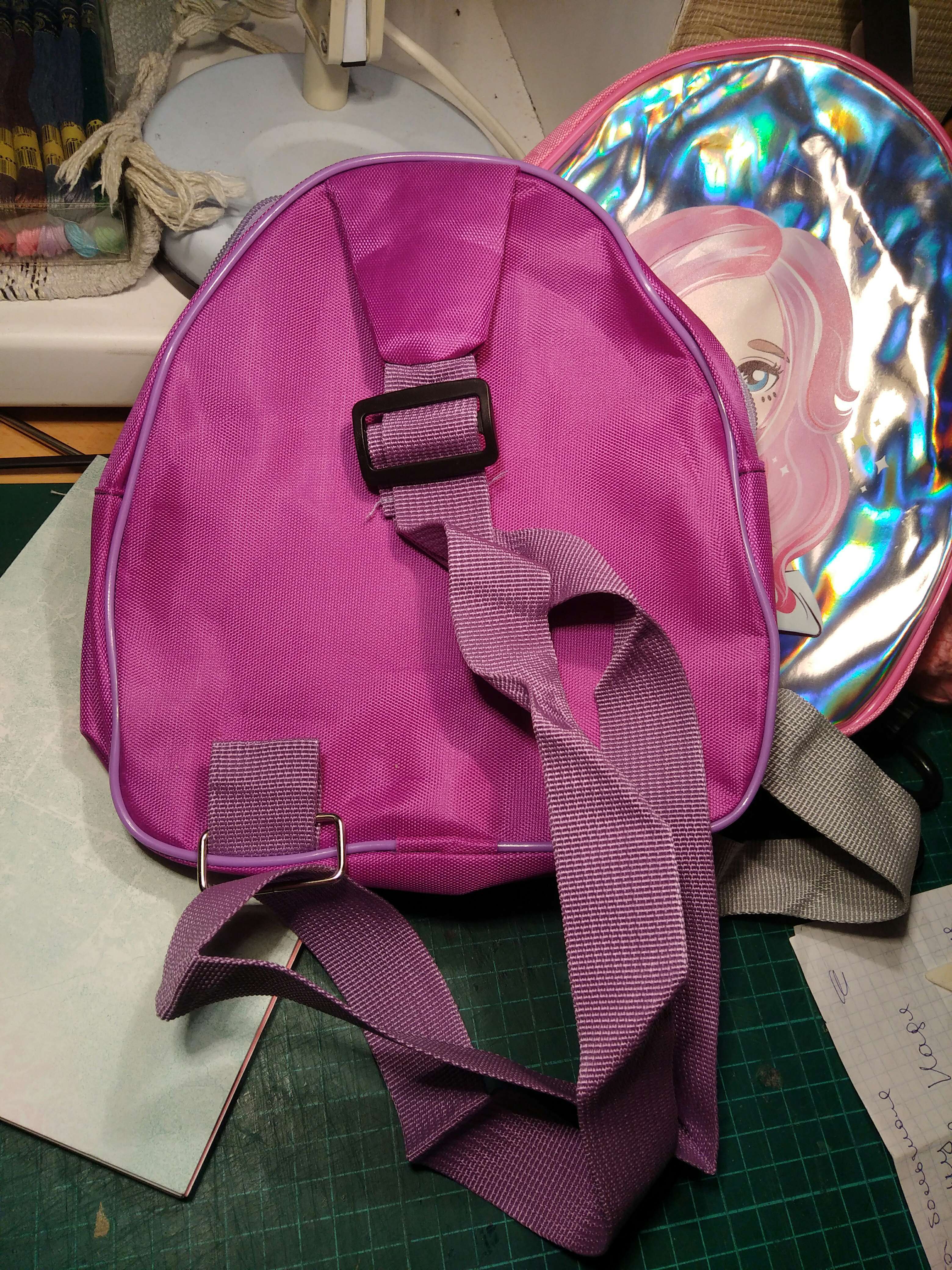 Фотография покупателя товара Рюкзак на молнии, цвет фиолетовый - Фото 1