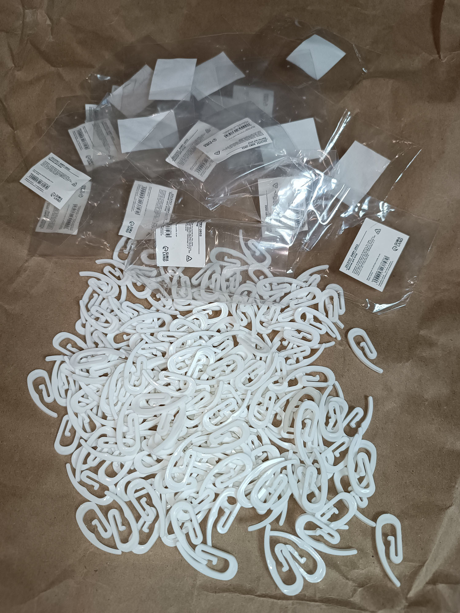 Фотография покупателя товара Крючок для штор «Улитка», 31×12×2 мм, 10 шт., белый - Фото 1