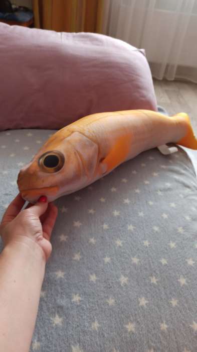 Фотография покупателя товара Мягкая игрушка "Желтая рыба" - Фото 4