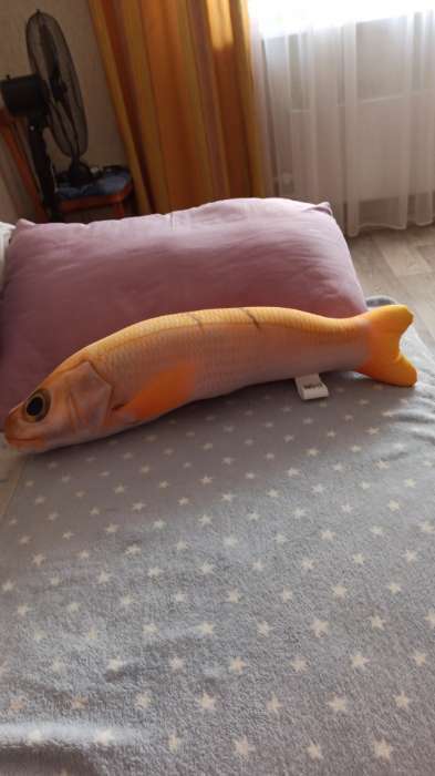 Фотография покупателя товара Мягкая игрушка "Желтая рыба" - Фото 3