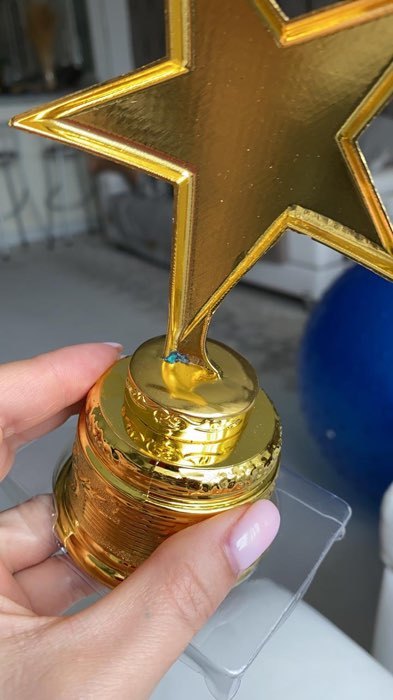 Фотография покупателя товара Наградная фигура: звезда литая «Само совершенство», золото, 16,5 х 6,3 см, пластик - Фото 8