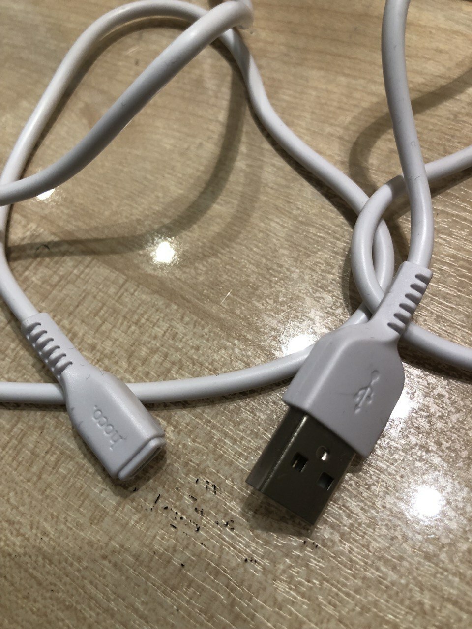 Фотография покупателя товара Кабель Hoco X13, Lightning - USB, 2,4 А, 1 м, PVC оплетка, белый - Фото 1