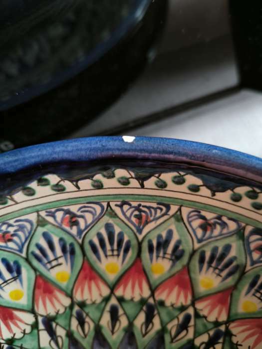 Фотография покупателя товара Супница Риштанская Керамика "Узоры", 27 см, синяя - Фото 4