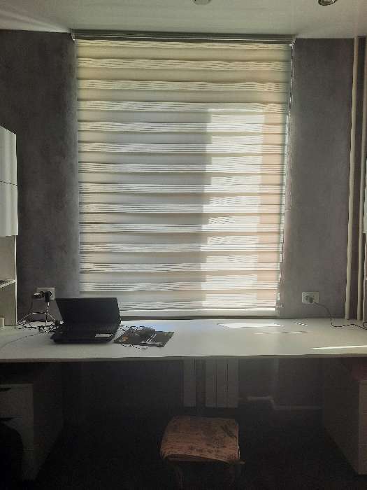 Фотография покупателя товара Рулонная штора день/ночь «Бейс», 140х180 см, цвет серый