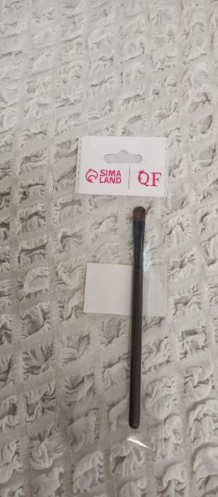 Фотография покупателя товара Кисть для макияжа, 13.5 (± 1) см, цвет чёрный - Фото 1