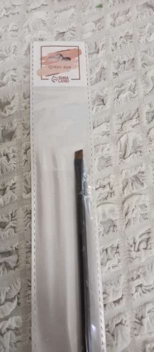 Фотография покупателя товара Кисть для макияжа, скошенная, 13(± 1) см, чёрная - Фото 1