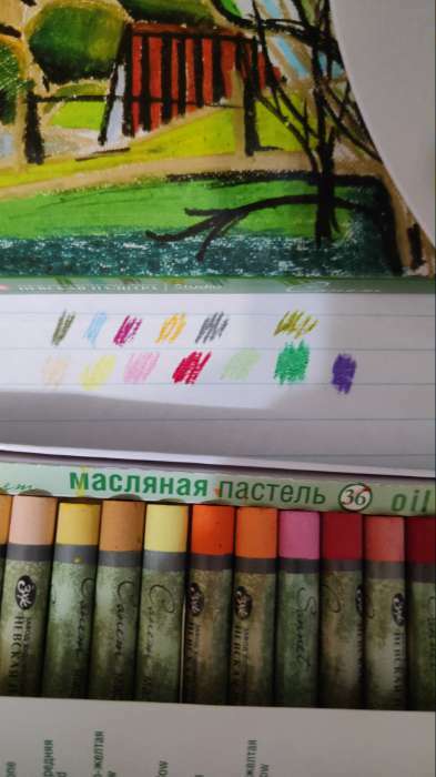 Фотография покупателя товара Пастель масляная ЗХК "Сонет", 36 цветов, 9/59 мм, круглая, 7041157