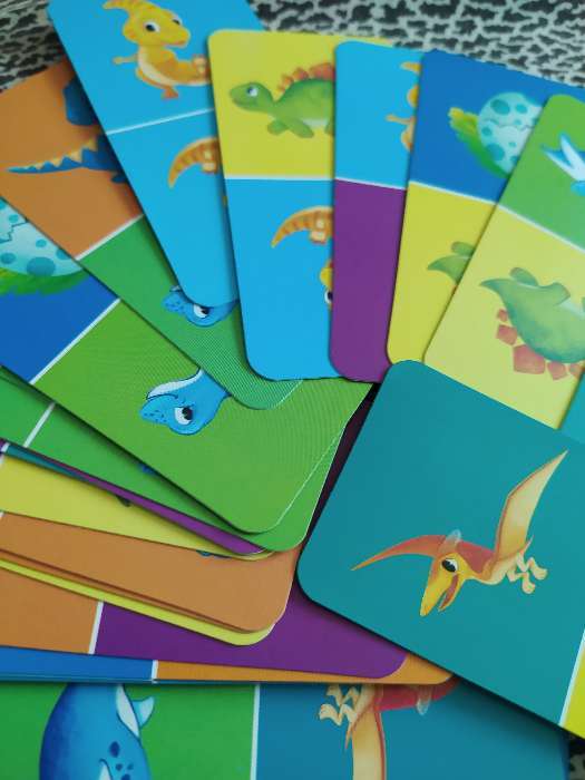 Фотография покупателя товара Настольная игра «Домино. Динозаврики», 28 карт, 3+ - Фото 2