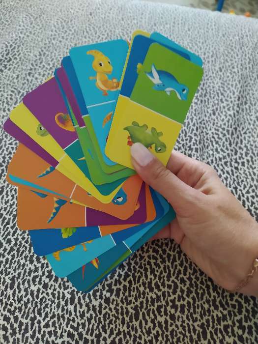 Фотография покупателя товара Настольная игра «Домино. Динозаврики», 28 карт, 3+ - Фото 3