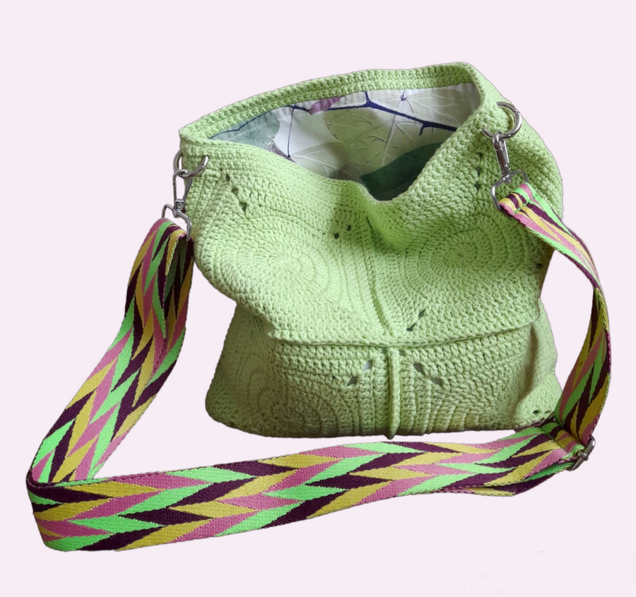 Фотография покупателя товара Ручка для сумки «Косичка», стропа, с карабинами, 139±3×3.8 см, разноцветная - Фото 8