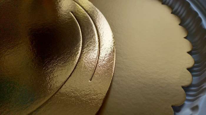Фотография покупателя товара Подложка для торта «Круг волна», d=30,5 см, цвет золото - Фото 2