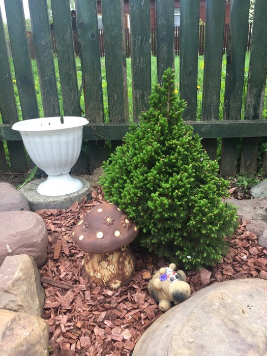 Фотография покупателя товара Садовая фигура "Сказочный гриб", под шамот, 26 см - Фото 1