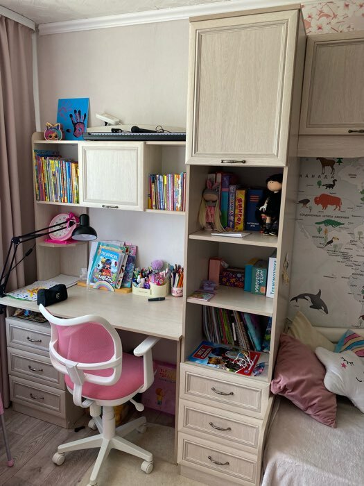 Фотография покупателя товара Полка надставка ВЕРОНА 1184х234х1076 Дуб атл/рамка МДФ дуб атл с патиной - Фото 5