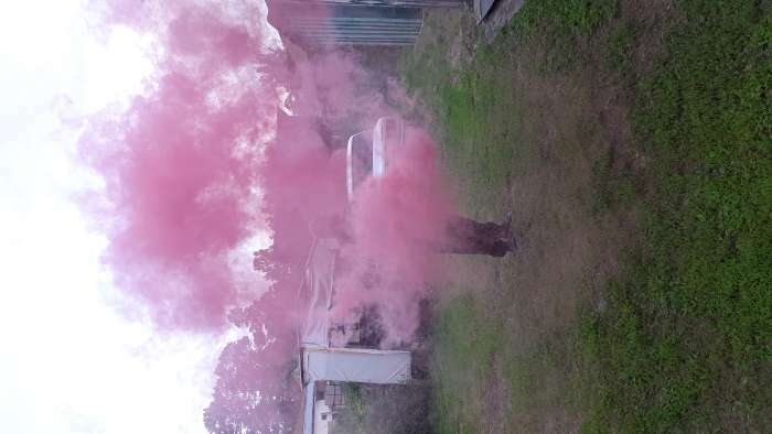 Фотография покупателя товара Цветной дым розовый, заряд 0,8 дюйм, высокая интенсивность, 90 сек, с чекой - Фото 1