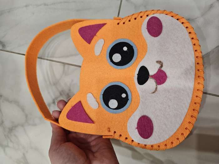 Фотография покупателя товара Набор для создания сумки из фетра с перфорацией «Милая мордочка» - Фото 1