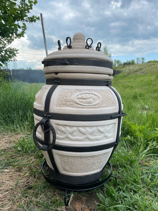 Фотография покупателя товара Тандыр "Сармат Охотник" h-73 см, d-50, 70 кг, 8 шампуров, кочерга, совок - Фото 1