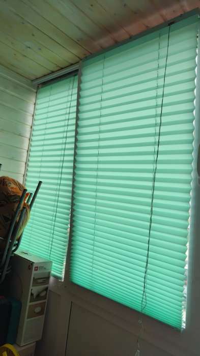 Фотография покупателя товара Штора плиссе, размер 60х160, цвет светло-зелёный - Фото 1