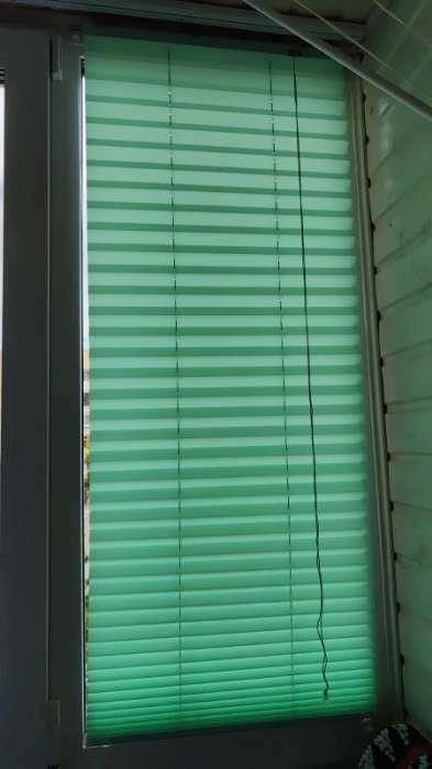 Фотография покупателя товара Штора плиссе, размер 50х160, цвет светло-зелёный