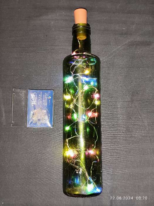 Фотография покупателя товара Гирлянда «Нить» 2 м роса с пробкой, IP20, серебристая нить, 20 LED, свечение красное, LR44×3 - Фото 36