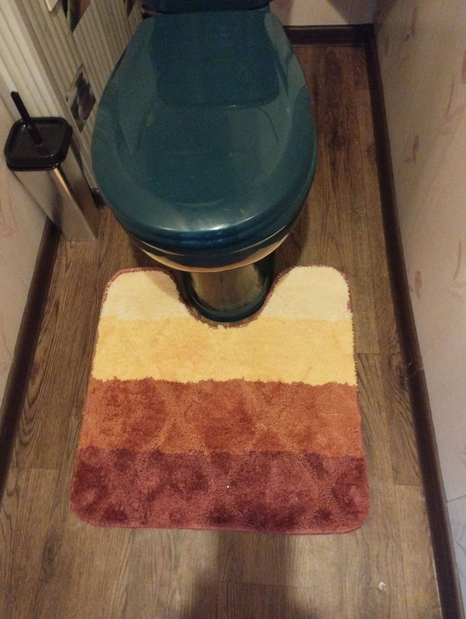 Фотография покупателя товара Набор ковриков для ванной «Симона», 2 шт: 50 х 80 см, 55 х 55 см, цвет терракотовый - Фото 2