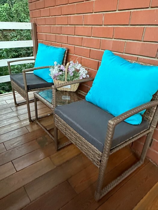 Фотография покупателя товара Набор садовой мебели: 2 кресла 56 x 59 x 78 см, стол 43 x 43 х 39 см - Фото 1