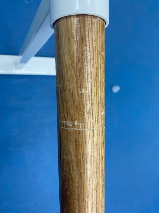 Фотография покупателя товара Переносной хореографический станок двухрядный №4 дуб, белый цвет ножек - Фото 1