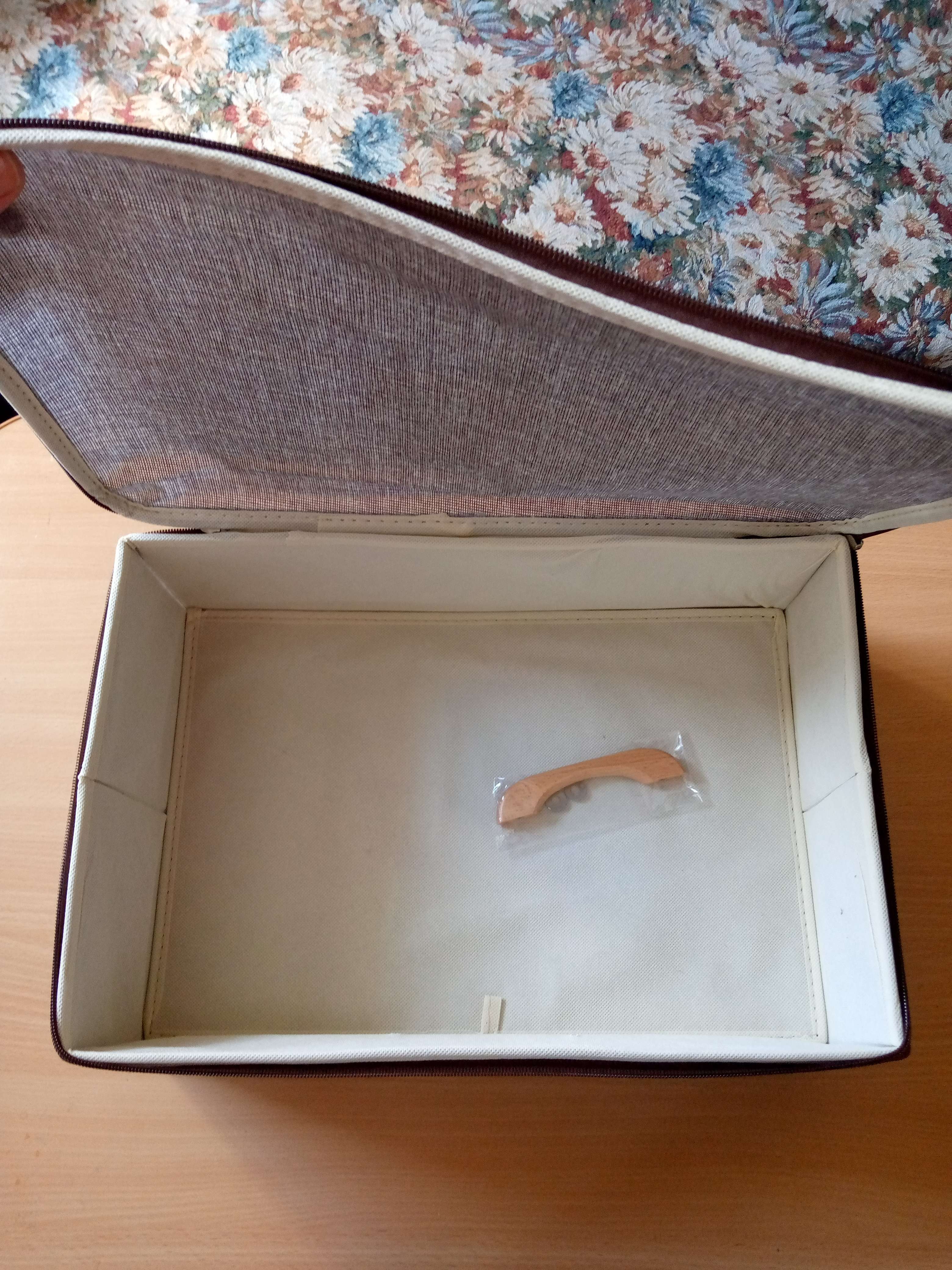 Фотография покупателя товара Короб для хранения на молнии «Рон», 42×29×14 см, цвет серый - Фото 3