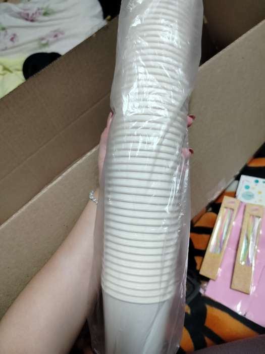 Фотография покупателя товара Стакан одноразовый бумажный «Крафт» 350 мл, диаметр 90 мм - Фото 3