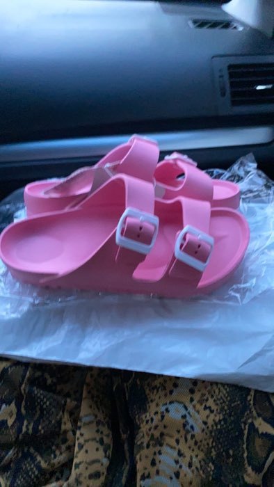 Фотография покупателя товара Сланцы женские пляжные, цвет розовый, размер 40 - Фото 1
