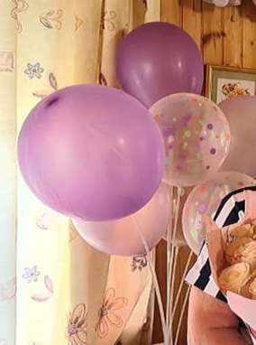 Фотография покупателя товара Букет из шаров «С днём рождения», фольга, латекс, набор 6 шт.+ стойка - Фото 7